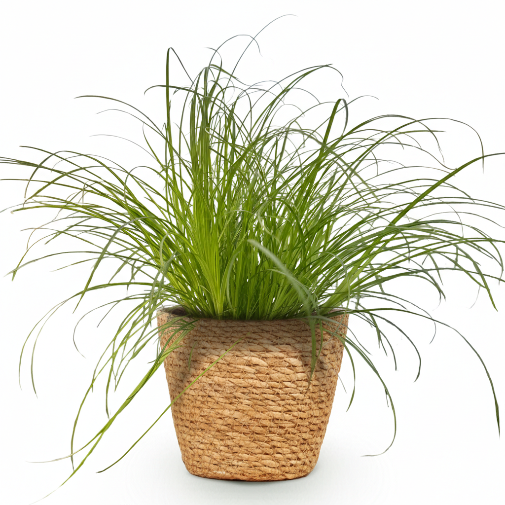 Houseplant - Cyperus alternifolius Zumula - Cat Grass - Pet-Friendly Plant - Green - 1 Plant - with Basket - Pot 12cm - Height 20cm