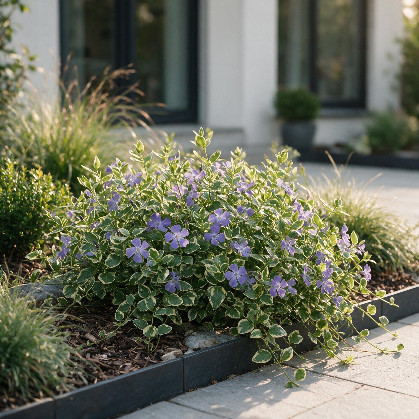 Perennial - Vinca major Variegata - Periwinkle - Ground Cover - Blue - 24 Plants - 11cm Pot - 15-25cm Height