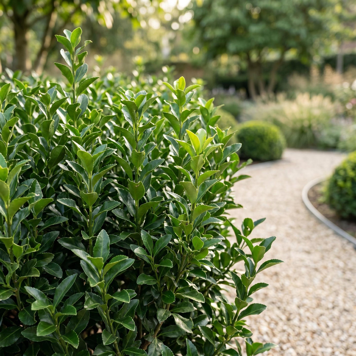 Green boutiQ - 16x Euonymus japonicus Green Spire - Fusaggine - Piante da siepe - Sempreverdi - Verdi - Vaso 9cm - Altezza 20-25cm