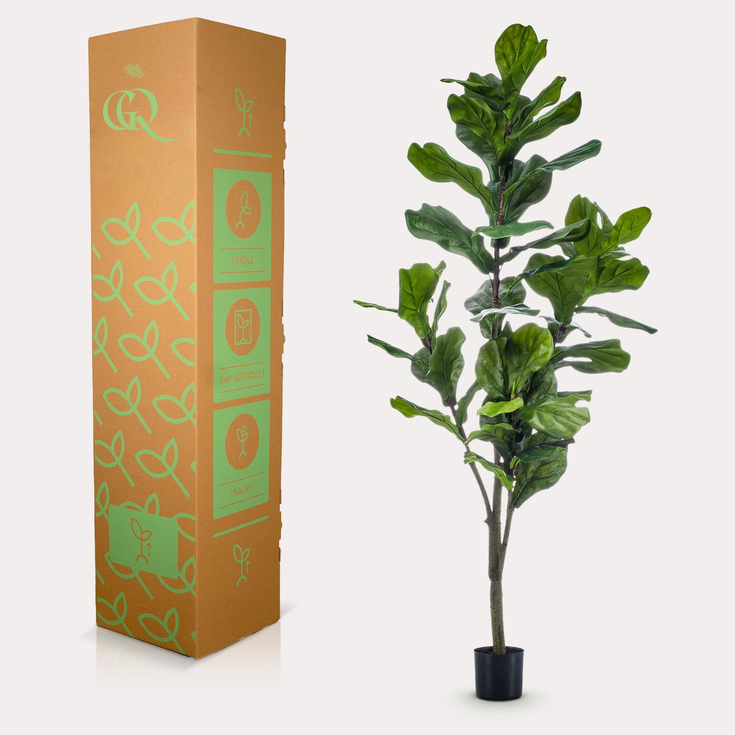 pianta artificiale - Ficus Lyrata - Pianta di tabacco - 150cm