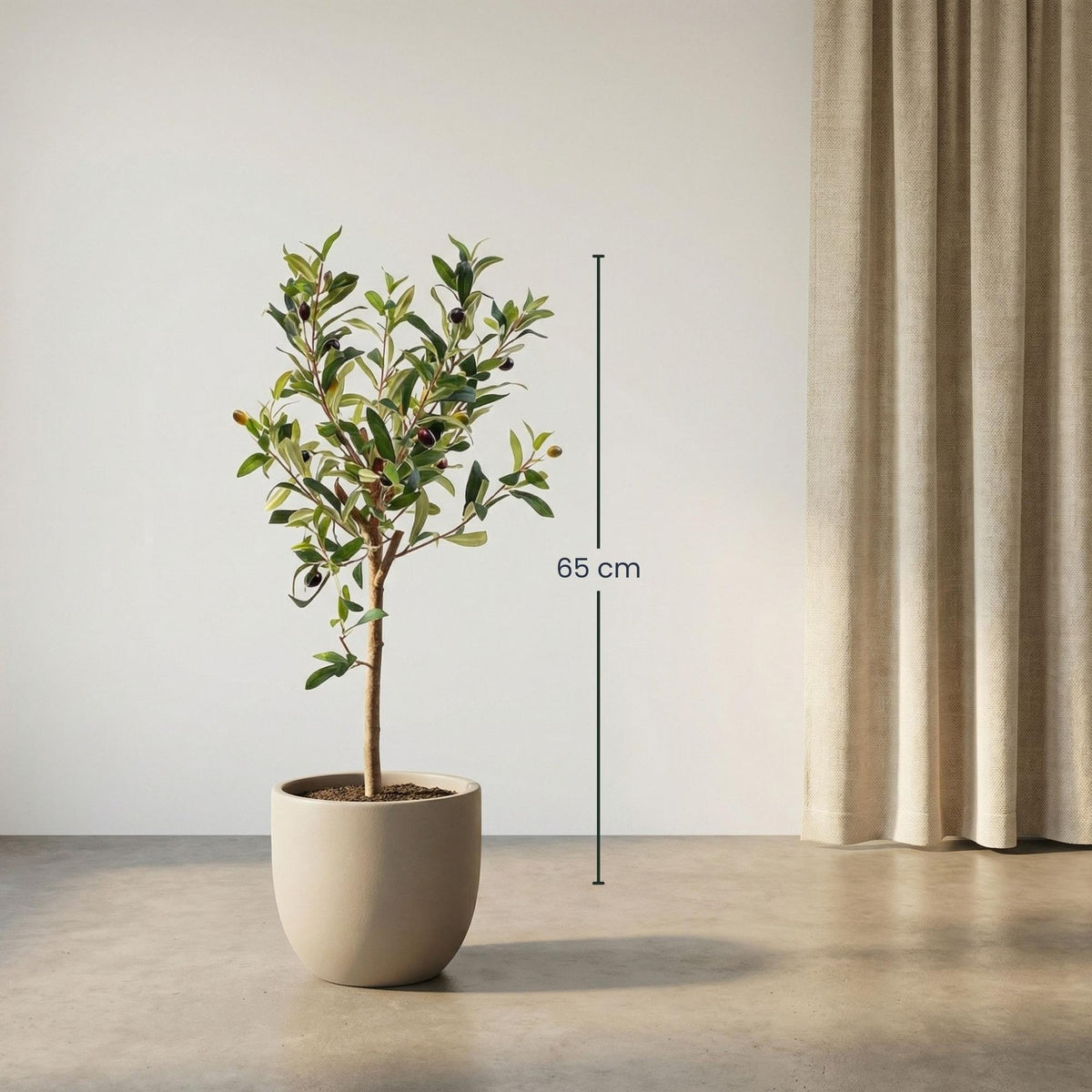 Künstlicher Olivenbaum im Topf – 65 cm