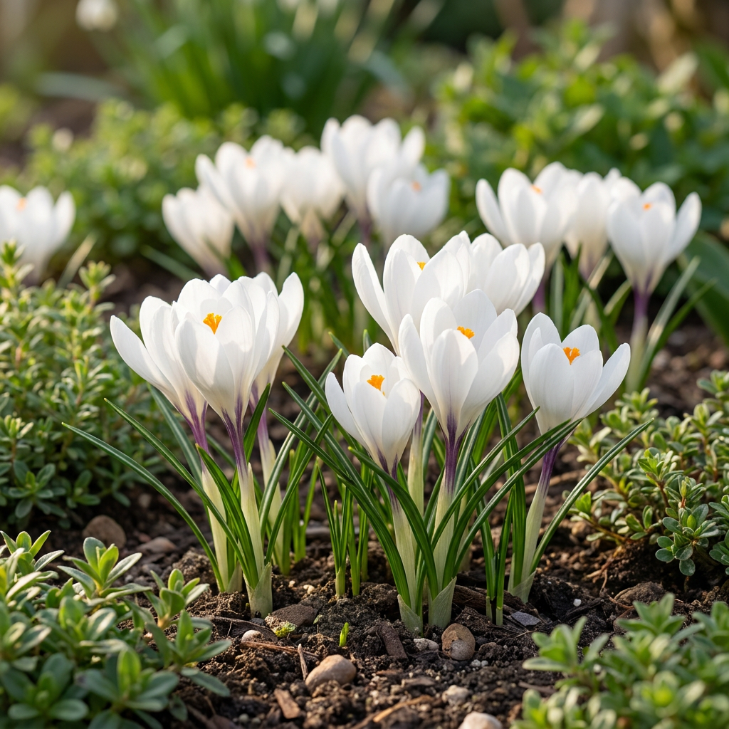 120x Crocus White - White crocus - Miscellaneous - Naturalizing bulb - Bulb size 7/8
