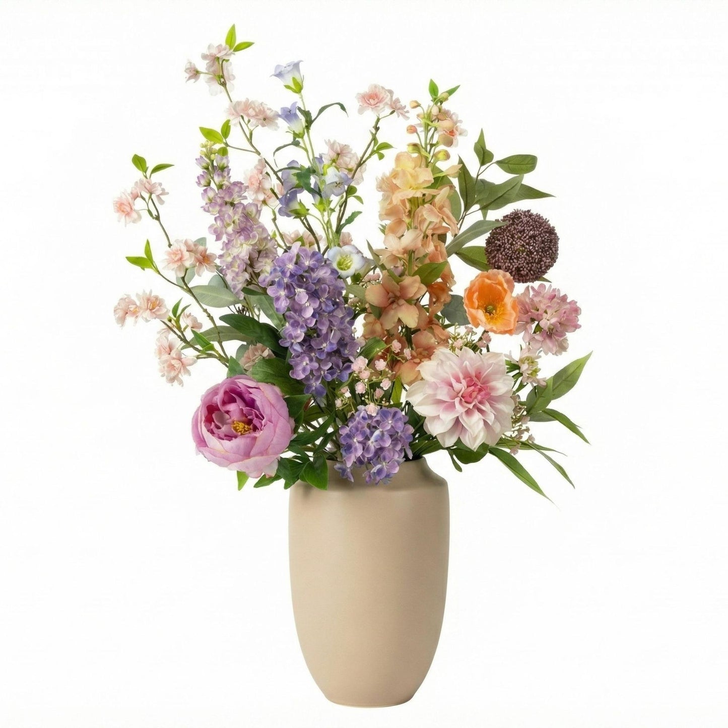 Bouquet di fiori artificiali - Pastel Meadow Deluxe - Real Touch - 15 steli - ↑ 100 cm