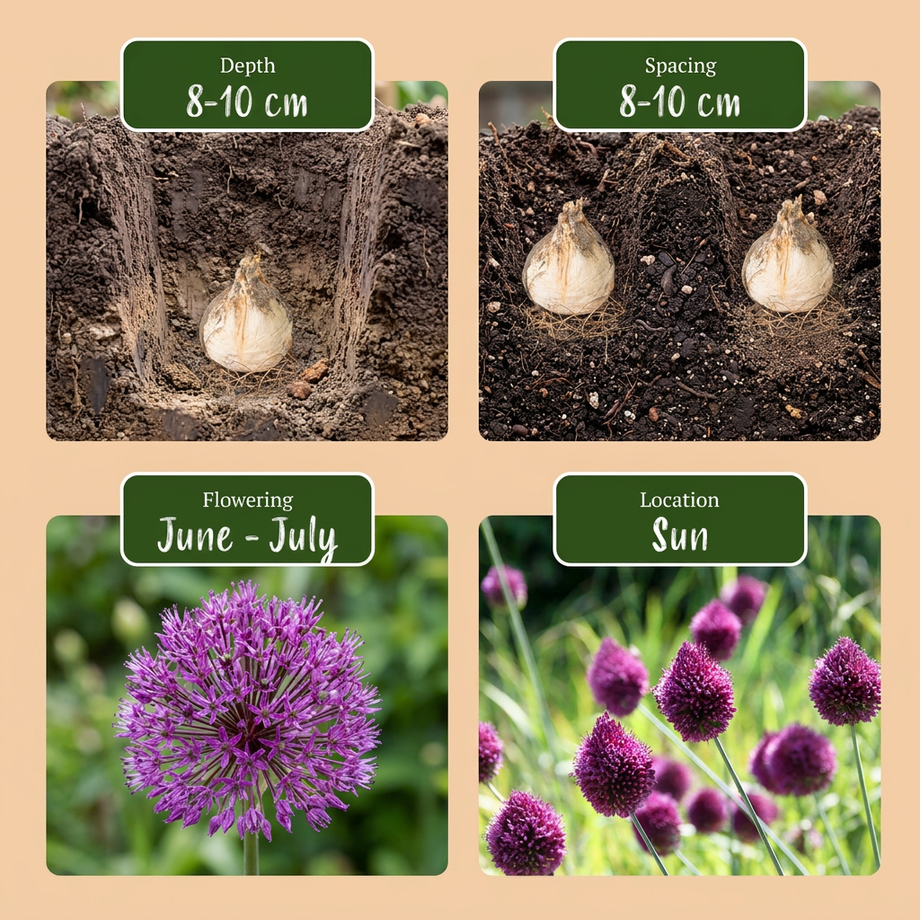 200x Drumstick Allium - Purple - Summer flowering - Bulb size 5/6