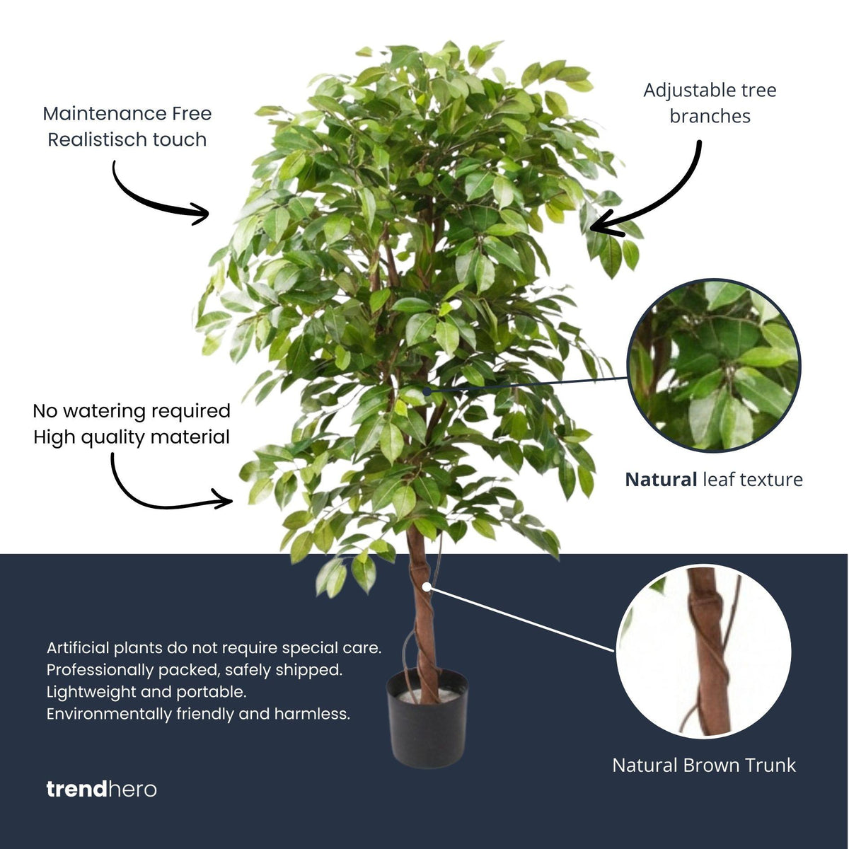 Ficus Deluxe Vine artificiel – 140 cm