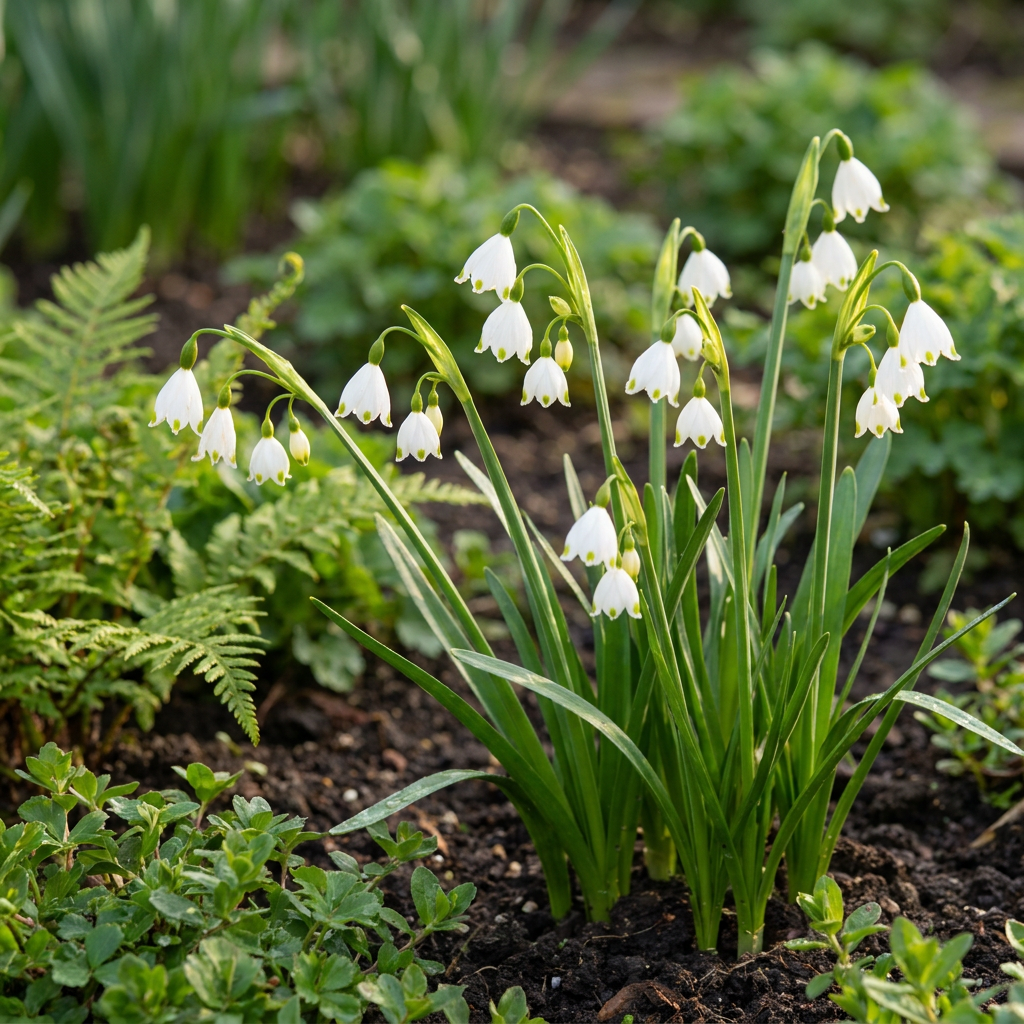 80x Leucojum Aestivum - Campanellino estivo - Bianco - Fioritura primaverile - Calibro bulbo 8/9