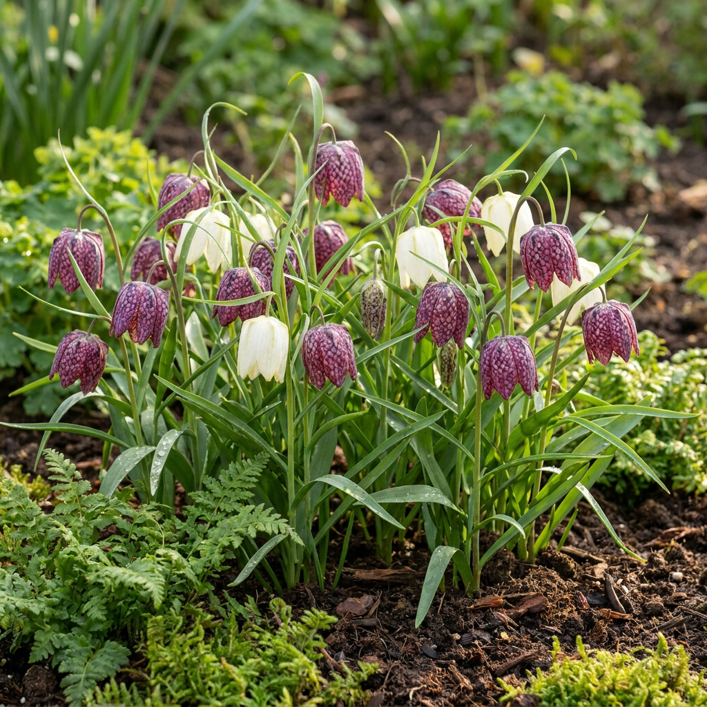 120x Fritillaria Meleagris Mix - Snake's Head Fritillary Mix - Purple and White - Naturalizing Bulbs - Bulb size 6/7