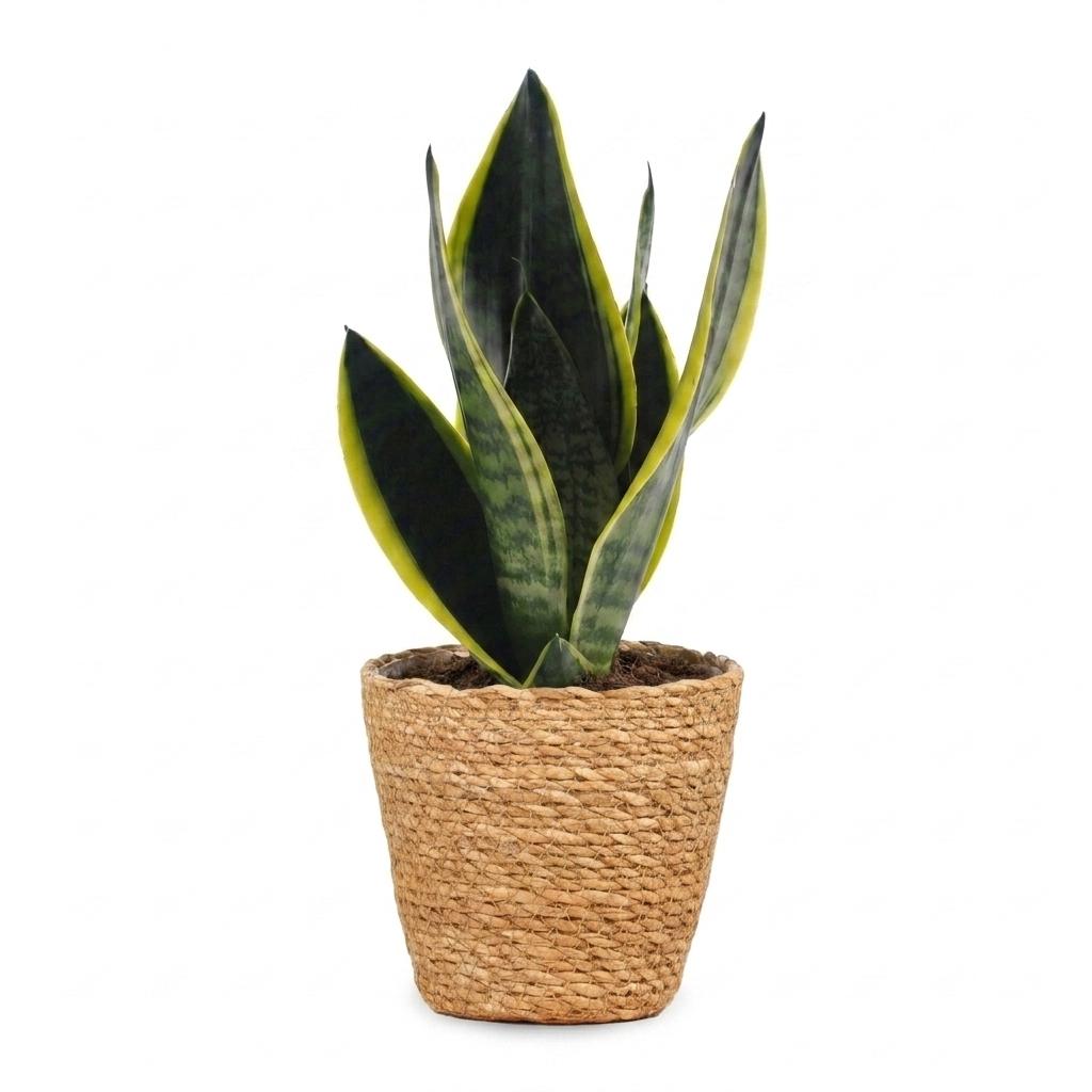 Sansevieria Future Superb - Snake Plant - 1 Plant - with Basket - Pot 12cm - Height 35cm
