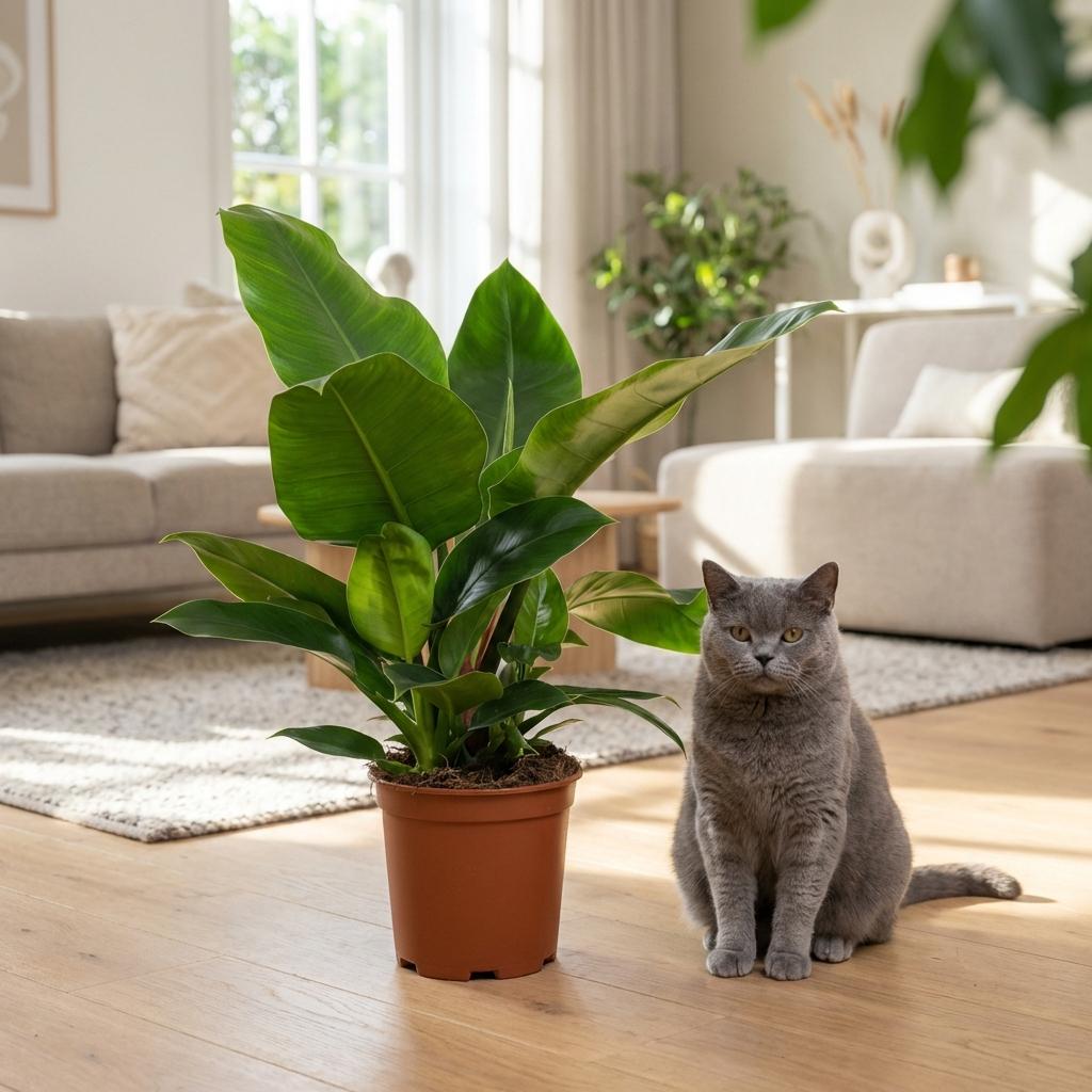 Houseplant - Philodendron - Philodendron Imperial Green - Green - Low maintenance - 1 Plant - Pot 19cm - Height 65cm