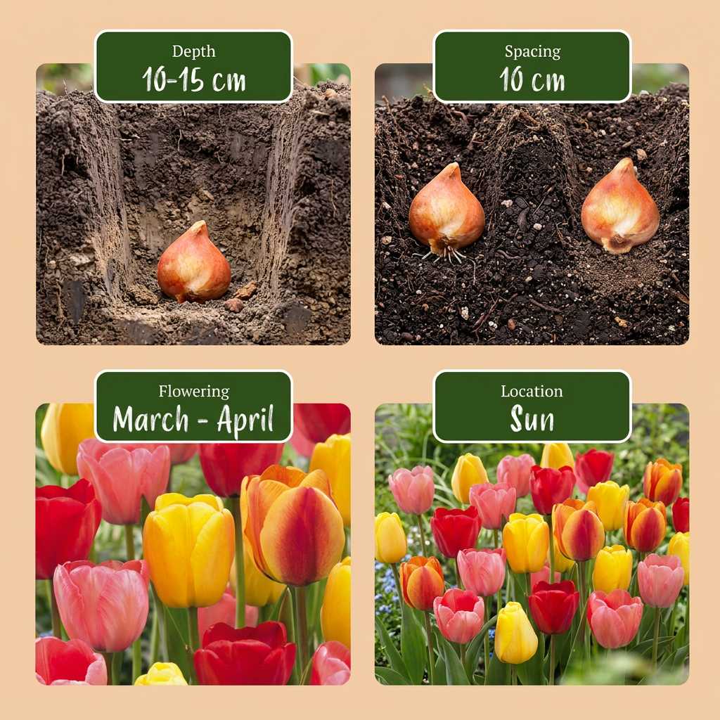 120x Tulipa Darwin Hybride mix - Mix di tulipani Darwin - Varietà miste - Fioritura primaverile - Dimensione del bulbo 11/12