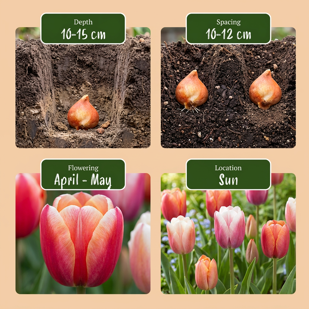 120x Tulipa Glowing with pride - Tulipano Glowing with pride - Varietà - Fioritura primaverile - Calibro bulbo 11/12