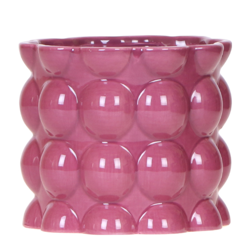 Hummingbird Home | Cotton Shine decorative pot - Purple - Ø12cm
