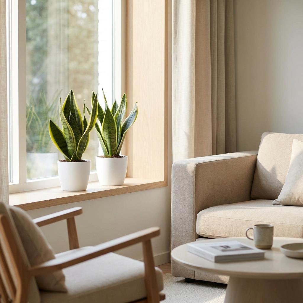 Sansevieria Future Superb - Vrouwentong - 2 Planten - met Potter Wit - Pot 12cm - Hoogte - 35cm