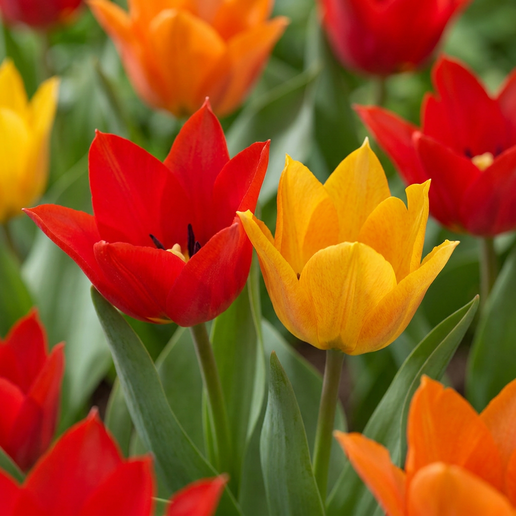 50x Tulipa Praestans Mix - Tulipa Praestans Mix - Misti - Fioritura primaverile - Misura bulbo 8/9