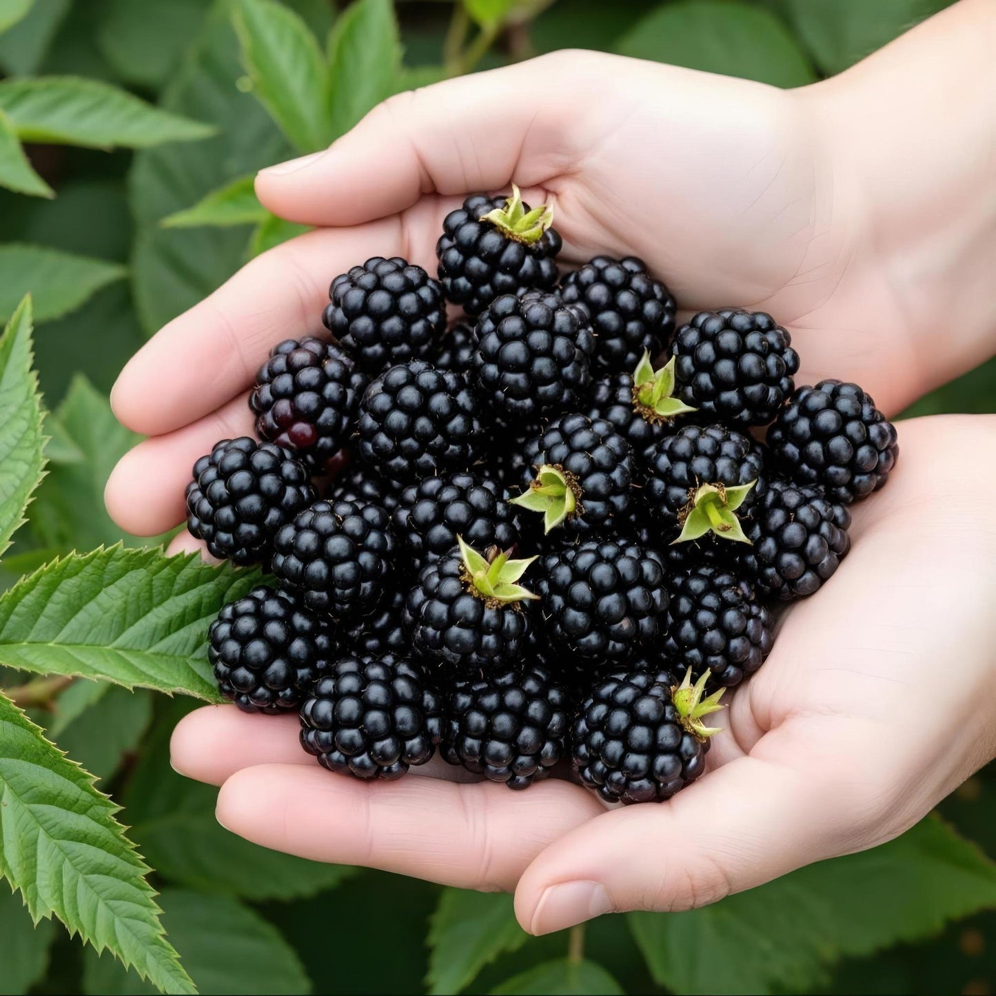 Fruit Plants - Evergreen Blackberry - Rubus Thornless Evergreen - Hardy - 6 Plants - Pot 9 cm - Black Blackberry