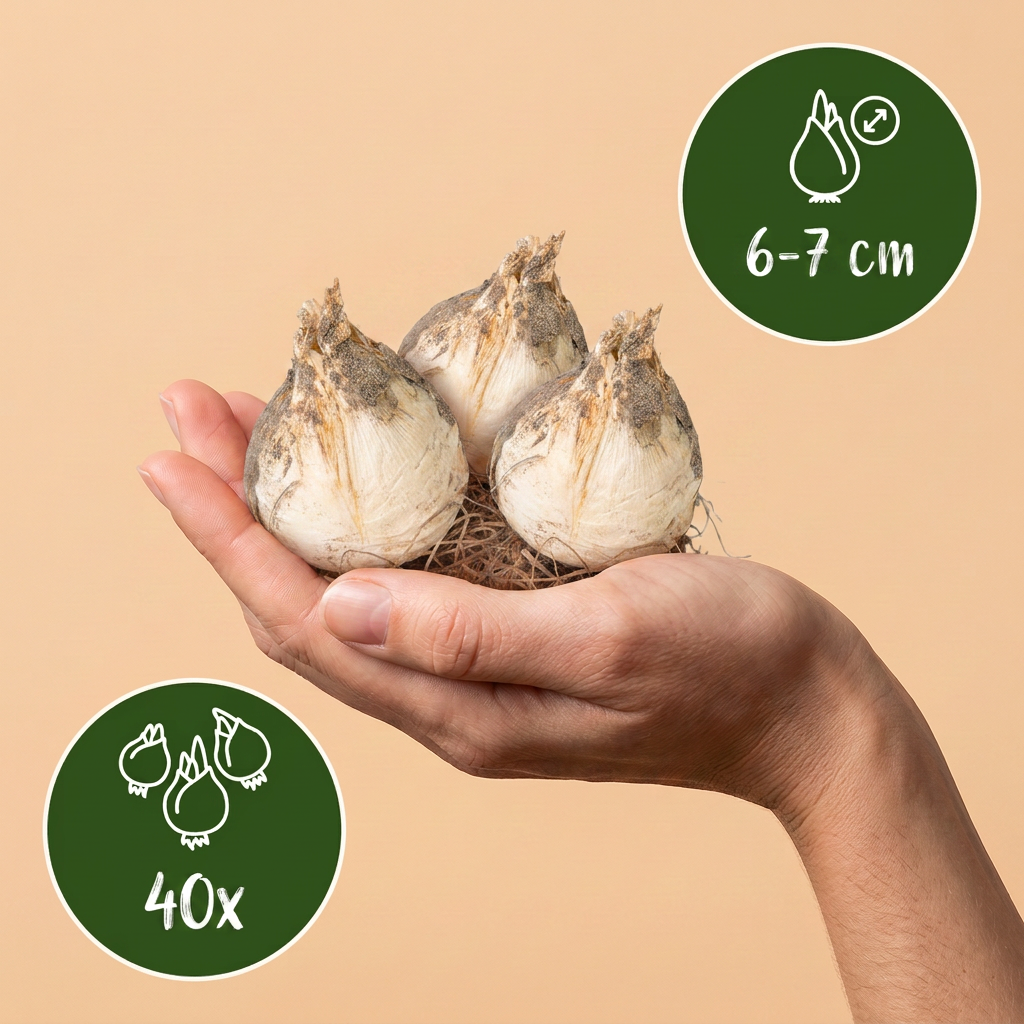 40x Allium Ping Pong - Ornamental Onion Ping Pong - White - Summer flowering - Bulb size 6/7