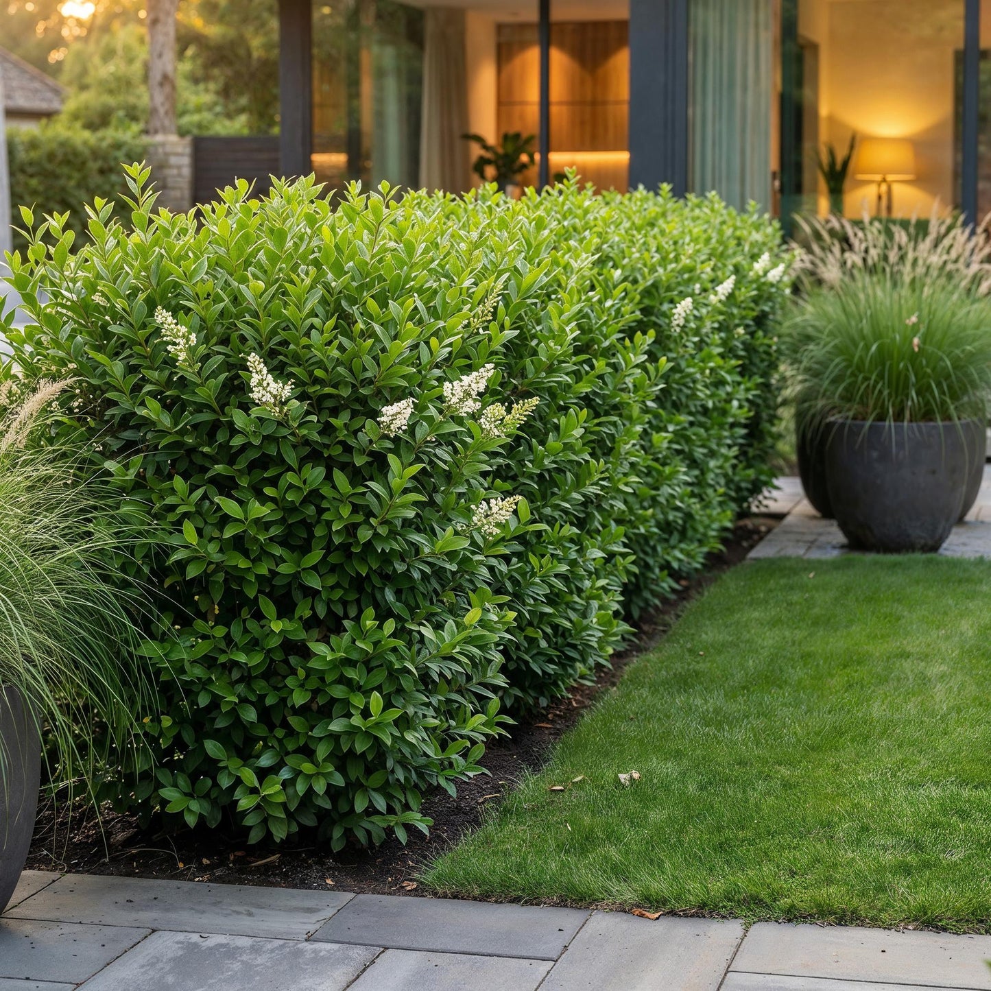 Green boutiQ - 16x Ligustrum ovalifolium - Common Privet - Hedge Plants - Evergreen - Green - Pot 9cm - Height 35-45cm