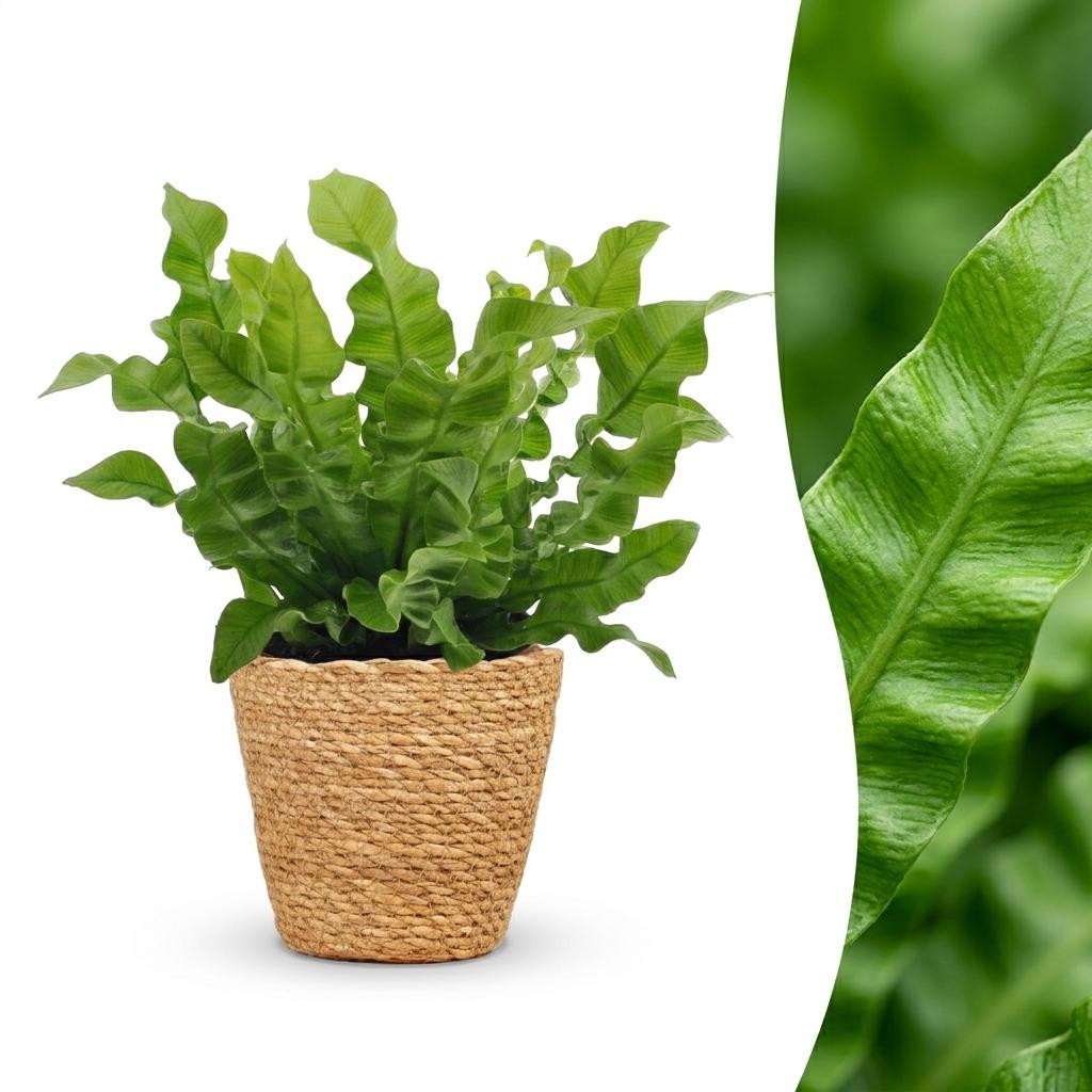 Asplenium Crispy Wave - Asplenium Crispy Wave - 1 Plant - with Basket - Pot 12cm - Height 30cm