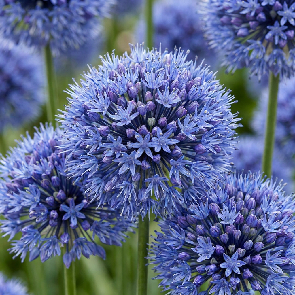 160x Allium Caeruleum - Aglio azzurro ornamentale - Blu - Fioritura estiva - Calibro bulbo 4/5