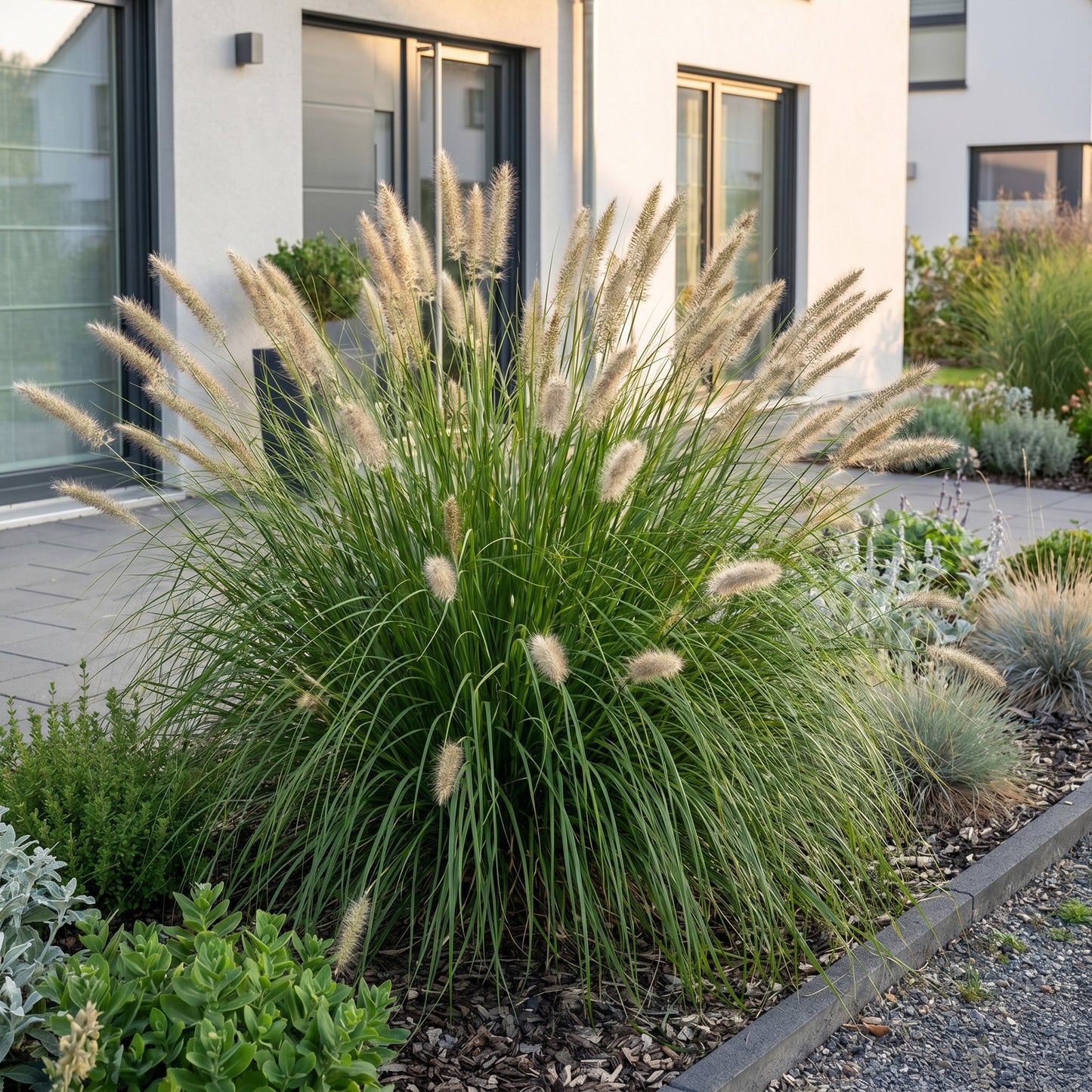 Grasses - Pennisetum alop. Hameln - Fountain Grass - With Plume - Green - 1 Plant - Pot 11cm - Height 15-25cm
