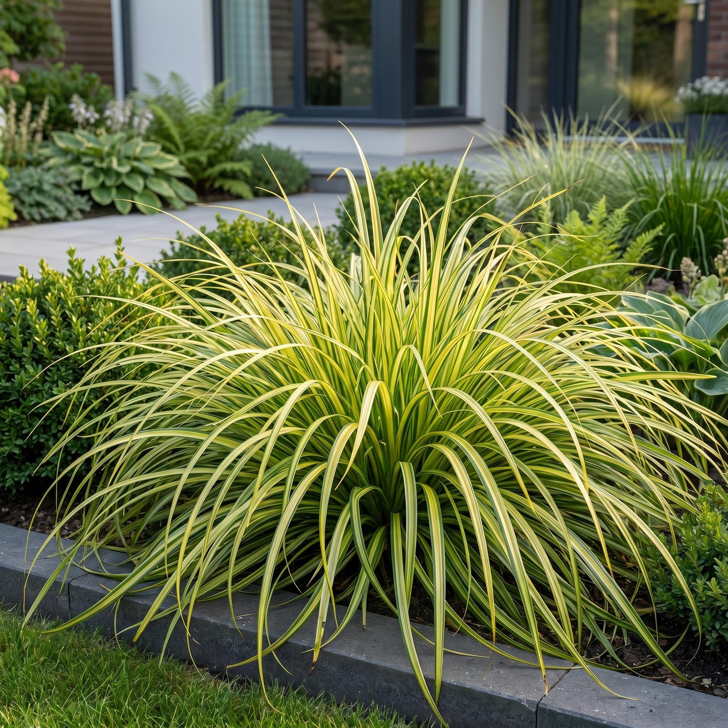 Graminacee - Carex oshimensis Evergold - Carice giapponese - Sempreverde - Giallo-verde - 6 Piante - Vaso 11cm - Altezza 15-25cm