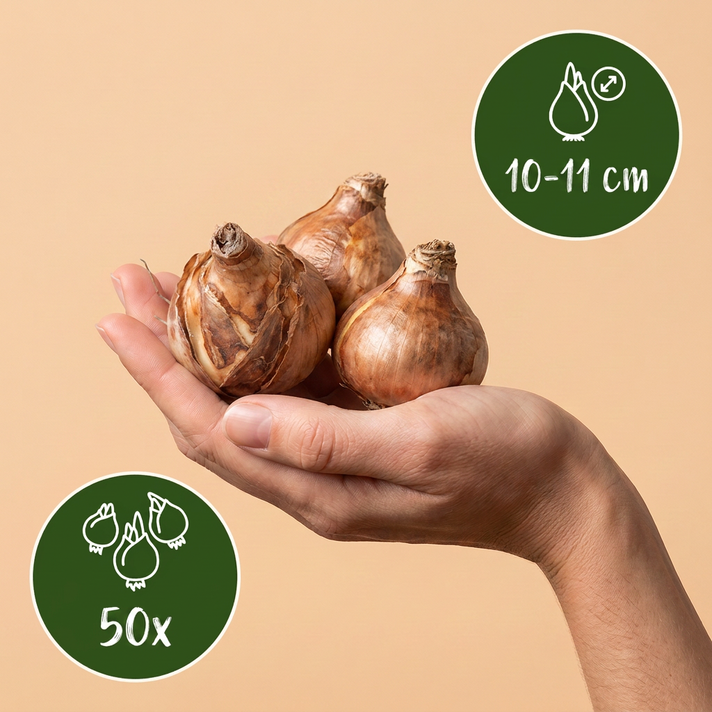 50x Narcissus Tete-A-Tete - Miniatuurnarcis - Geel - Voorjaarsbloeier - Bolmaat 10/11
