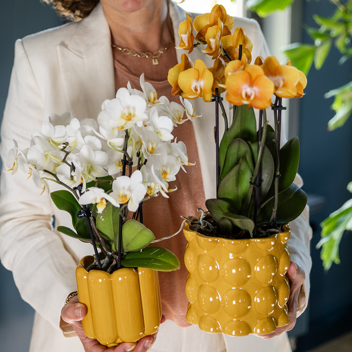 Hummingbird Home | Retro Shine decorative pot - Yellow - Ø9cm