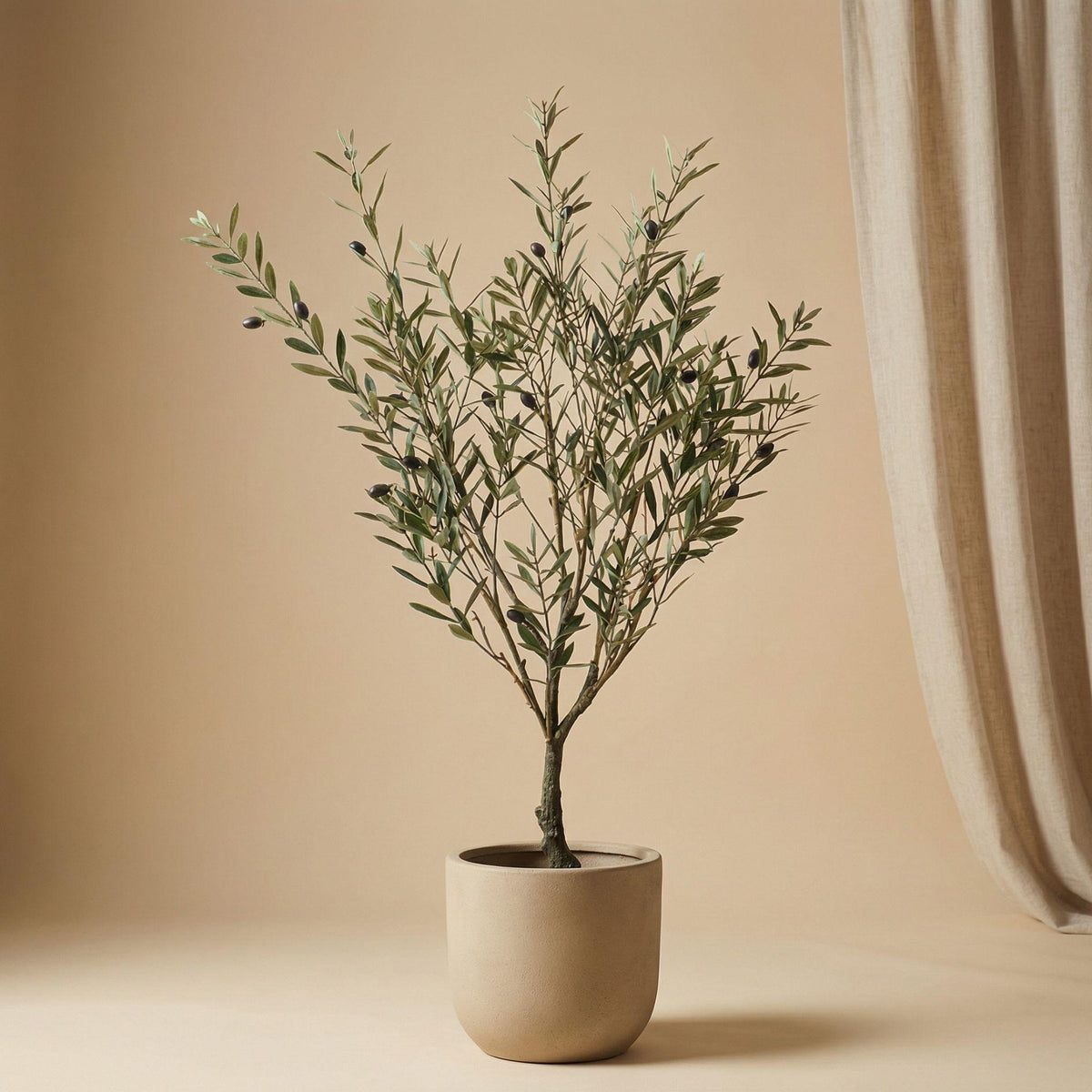 Olivier artificiel résistant aux UV en pot – 90 cm