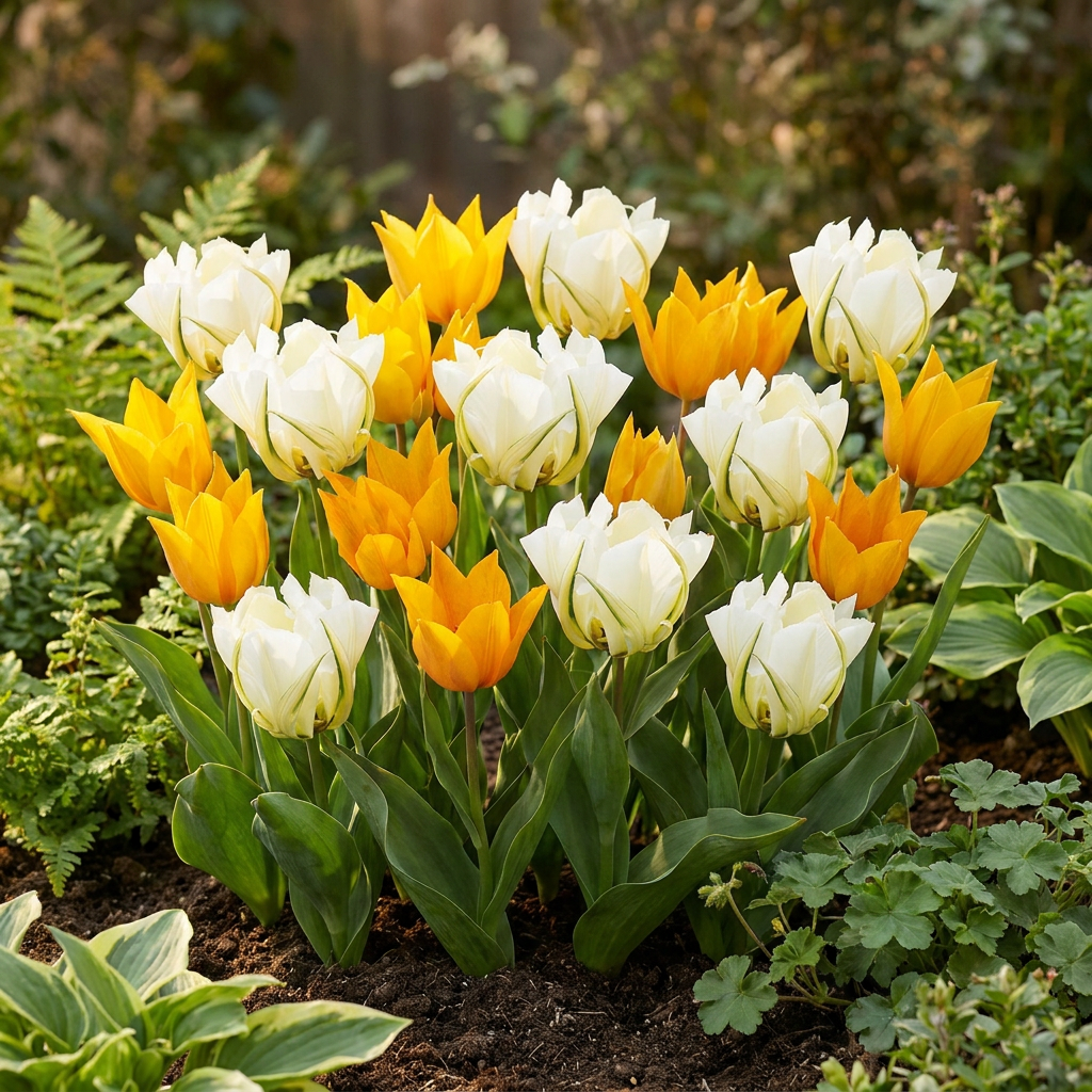15x Tulip Sunbath - Yellow and White - Spring flowering - Bulb size 11/12