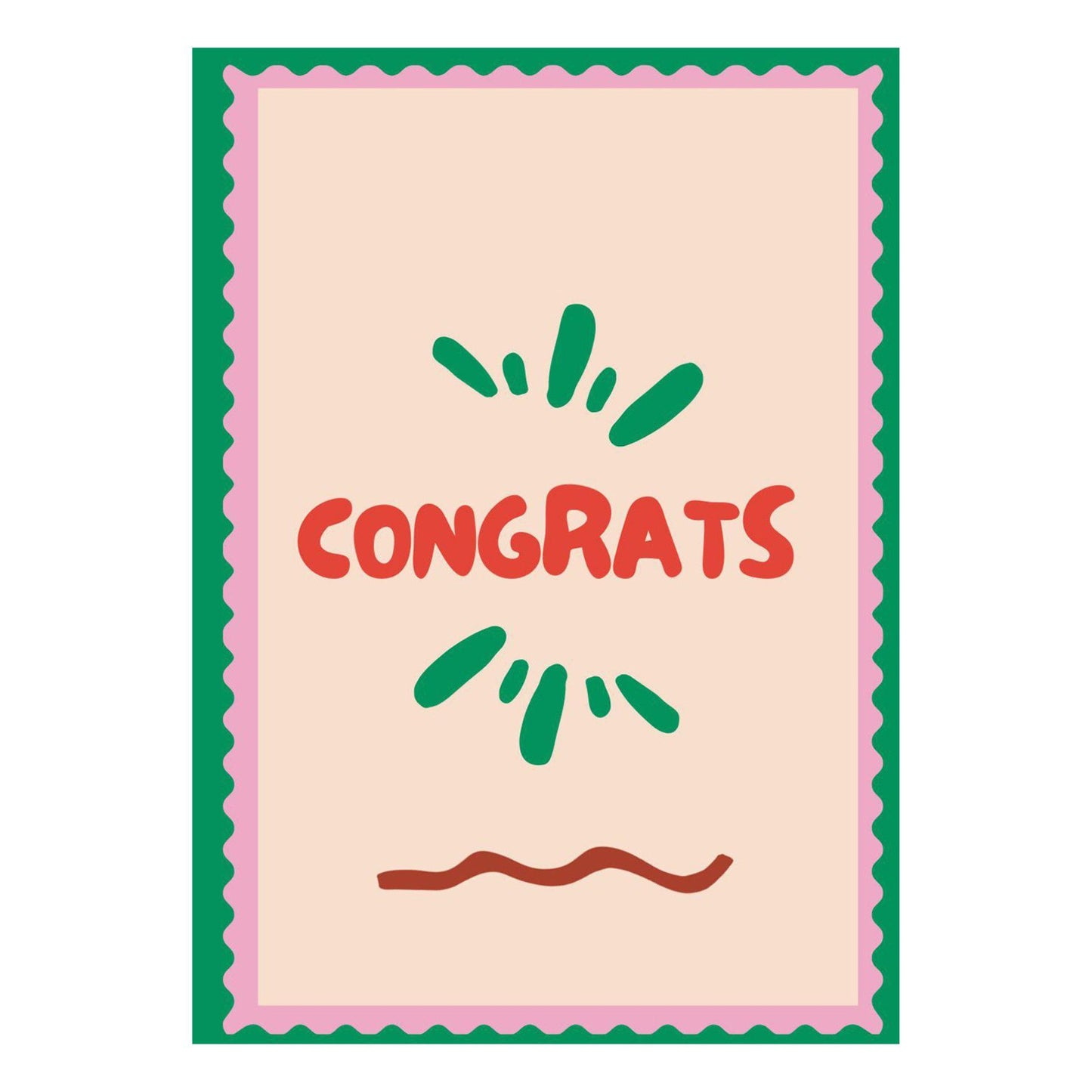 Greeting Card "Congrats" - A6 Folded - Add personal message