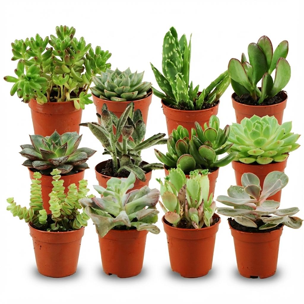 Mini Succulent Mix - 12 Pieces - Ø 5.5 cm - Height: 5-10 cm