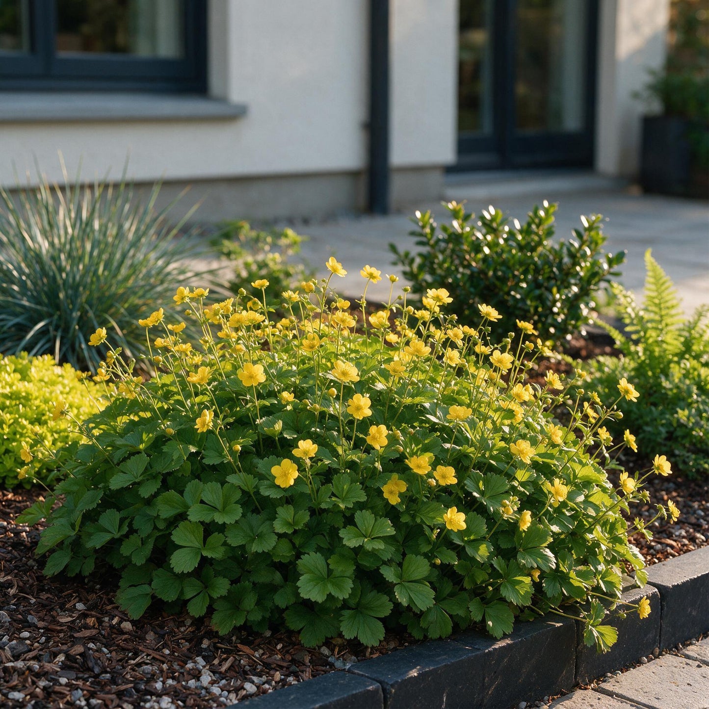 Vasteplant - Waldsteinia ternata - Goudaardbei - Bodembedekkend - Geel - 1 Plant - Pot 11cm - Hoogte 15-25cm