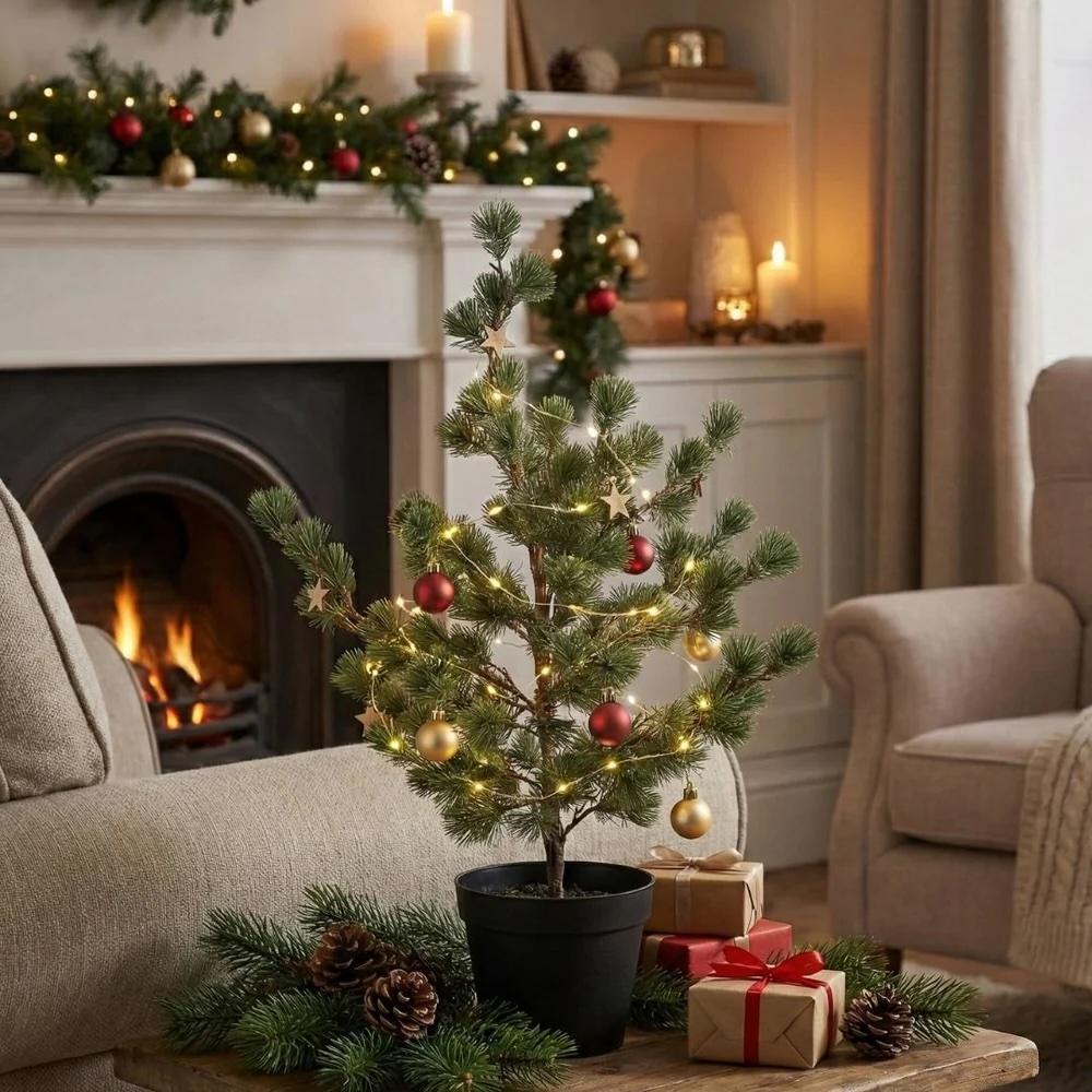 Arbre Cedar Pine artificiel en pot – 80 cm
