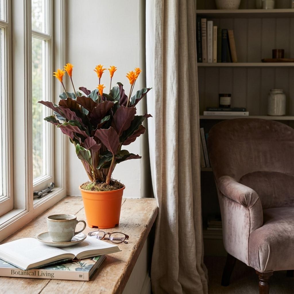 Calathea Crocata - Ø 14 cm - Altezza: 40 - 45 cm