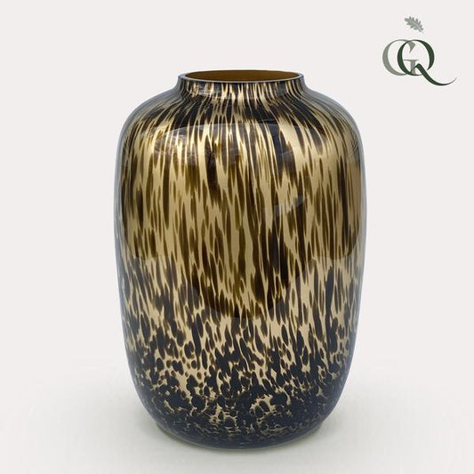 Vaso in vetro - M - H35 W25 -Artic Cheetah Gold