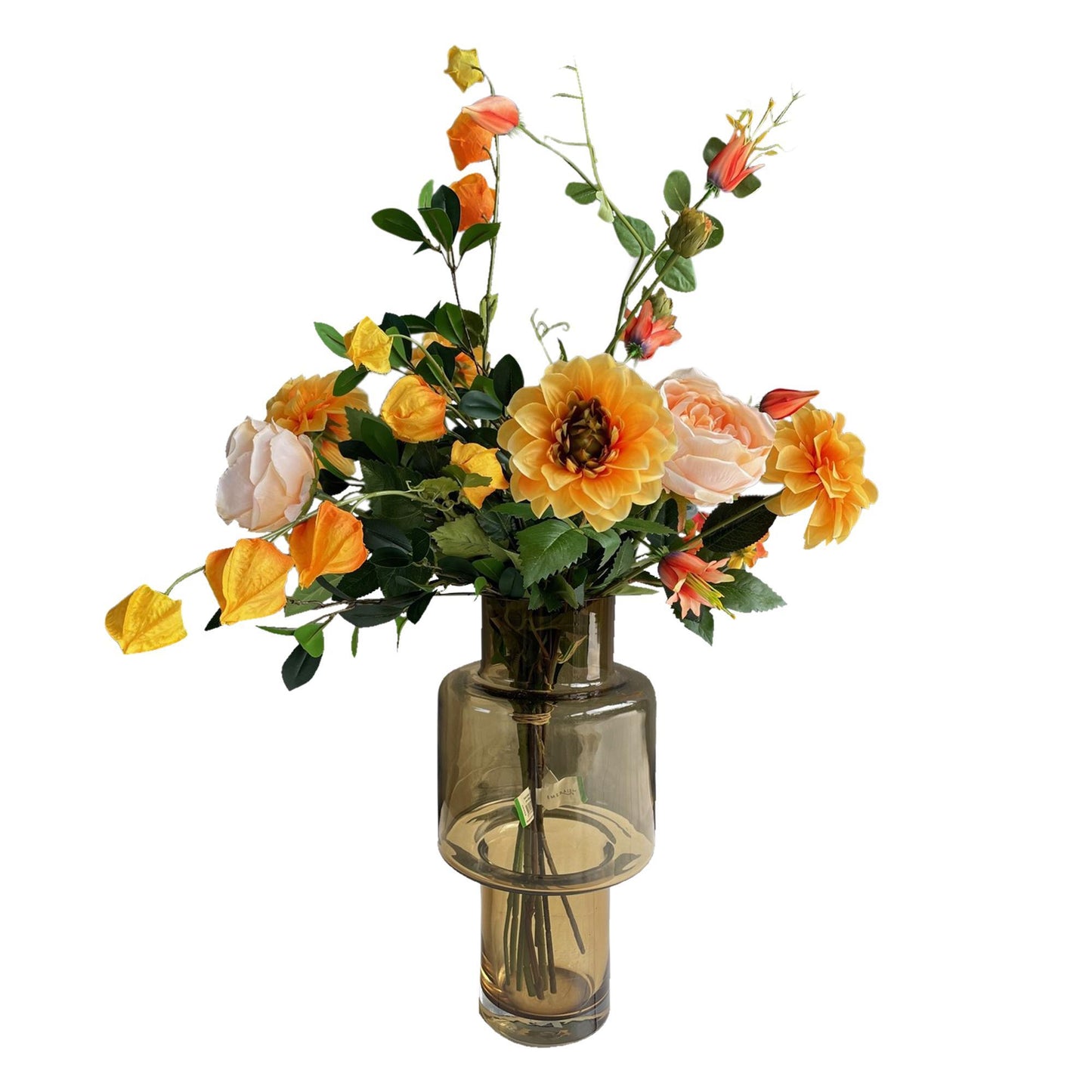 Kunstbloemen - Boeket L - Pretty Orange - 80cm