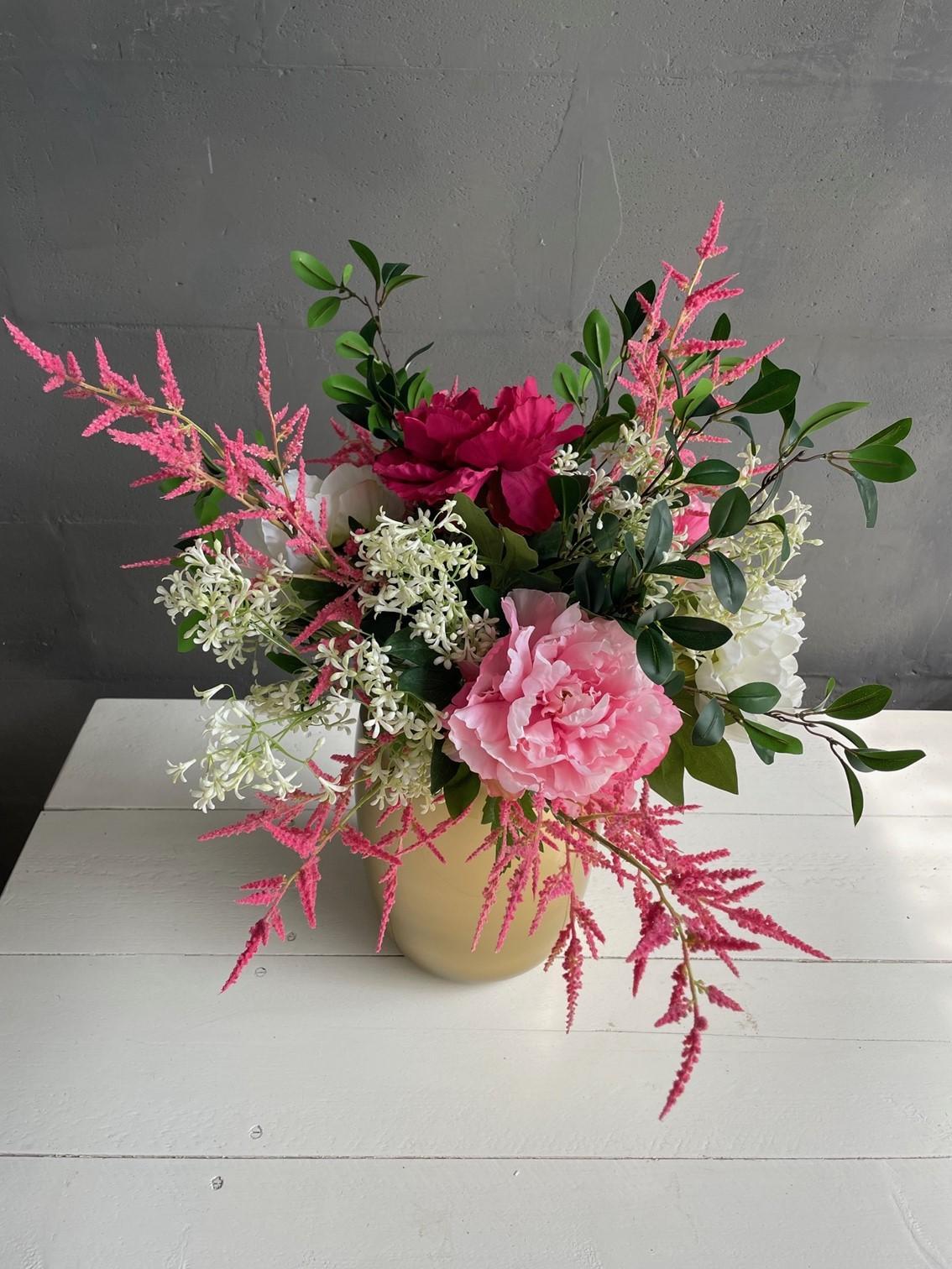 Kunstbloemen - Boeket L - Shiny Pink - 80cm