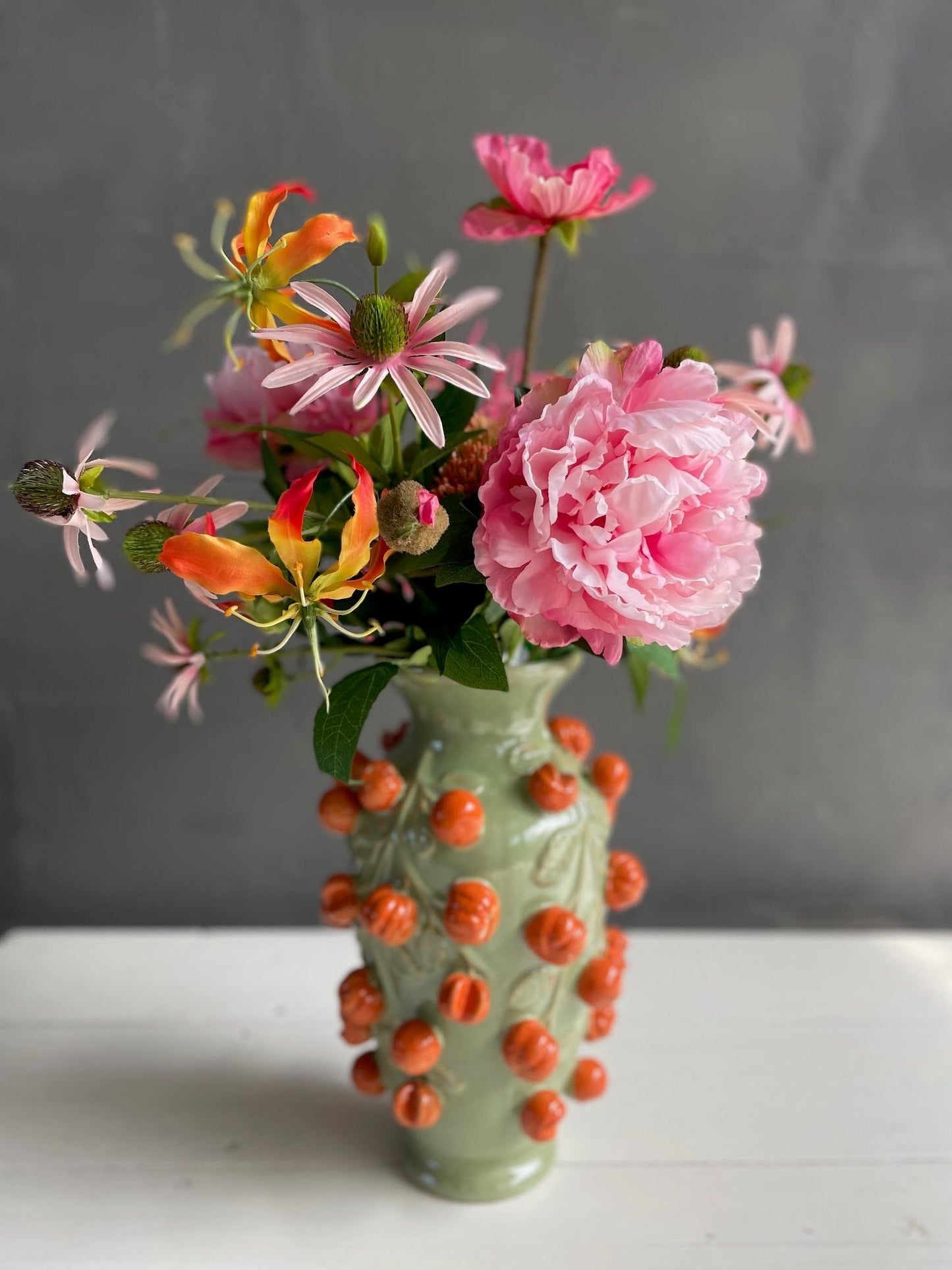 Kunstbloemen - Boeket L - Sparkling Pink - 80cm