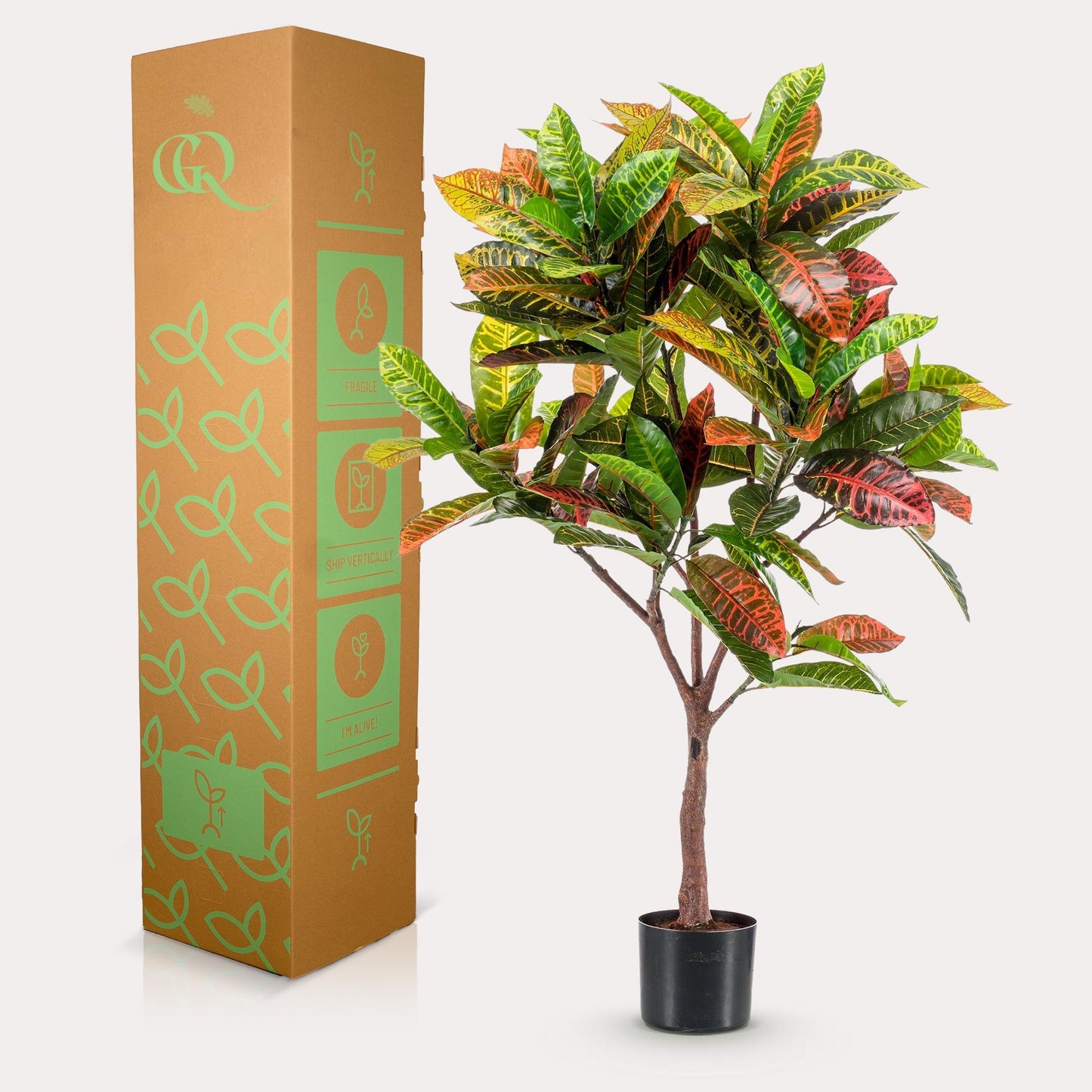Kunstplant - Croton Codiaeum - Wonderstruik Kunstplant - Croton Codiaeum - Wonderstruik - 120 cm