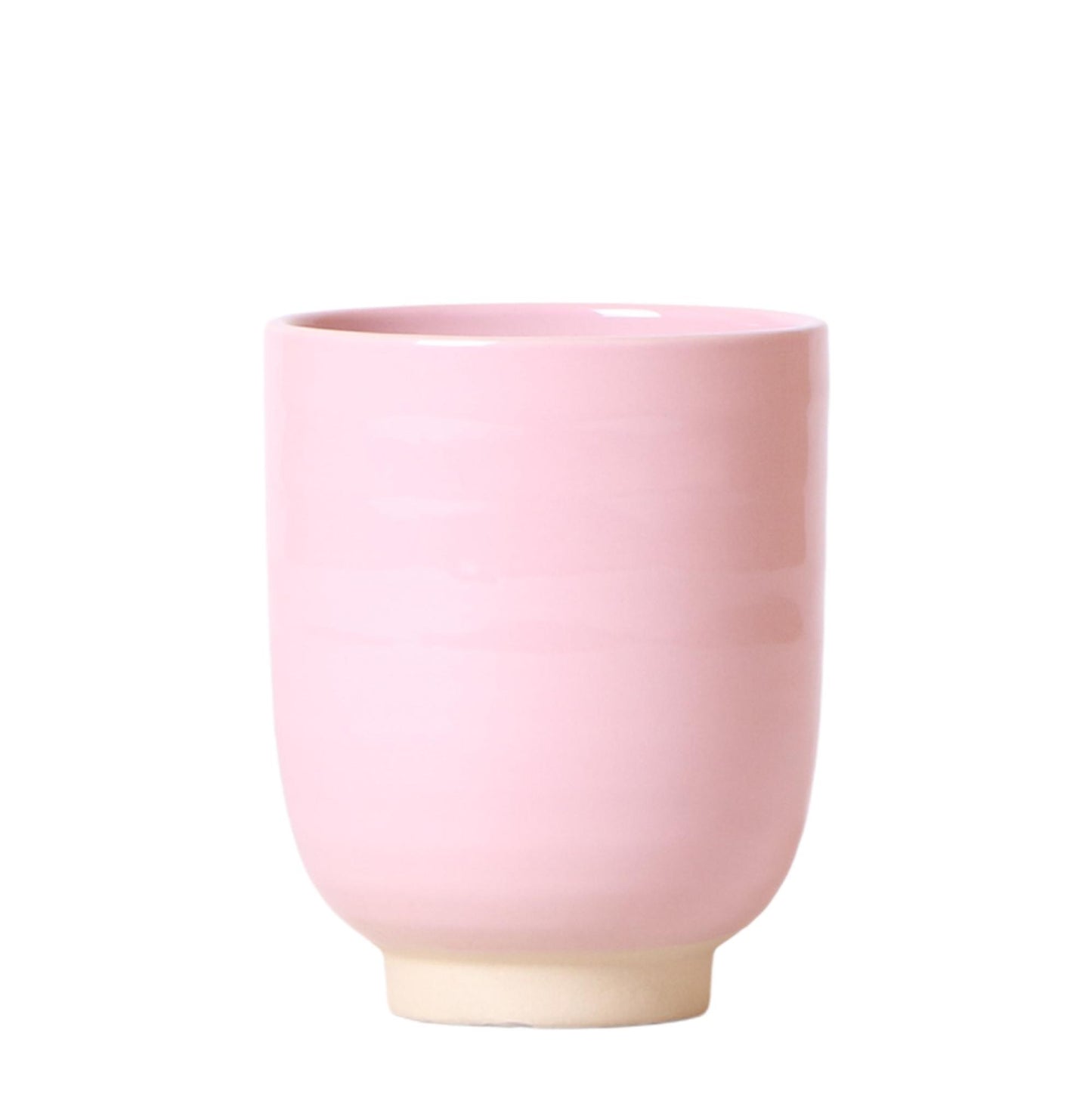 Hummingbird Home | Glazed flower pot - Pink ceramic ornamental pot with gloss - pot size Ø9cm