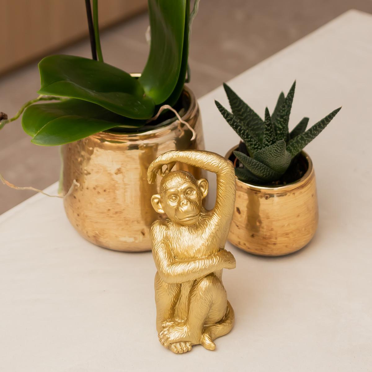 Kolibri Home | Luxury bloempot - Gouden keramieken sierpot - potmaat Ø9cm