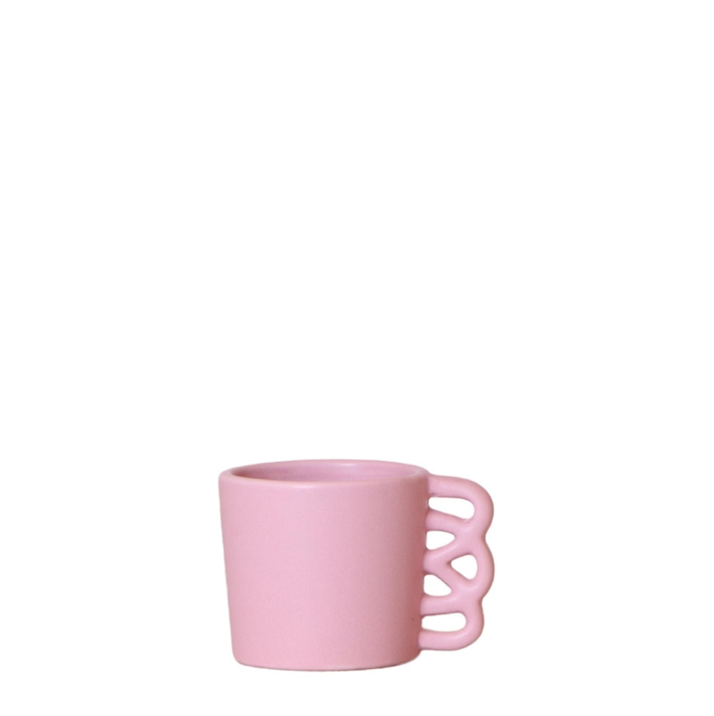 Kolibri Home | Happy Mug bloempot - roze keramieken sierpot Ø6cm