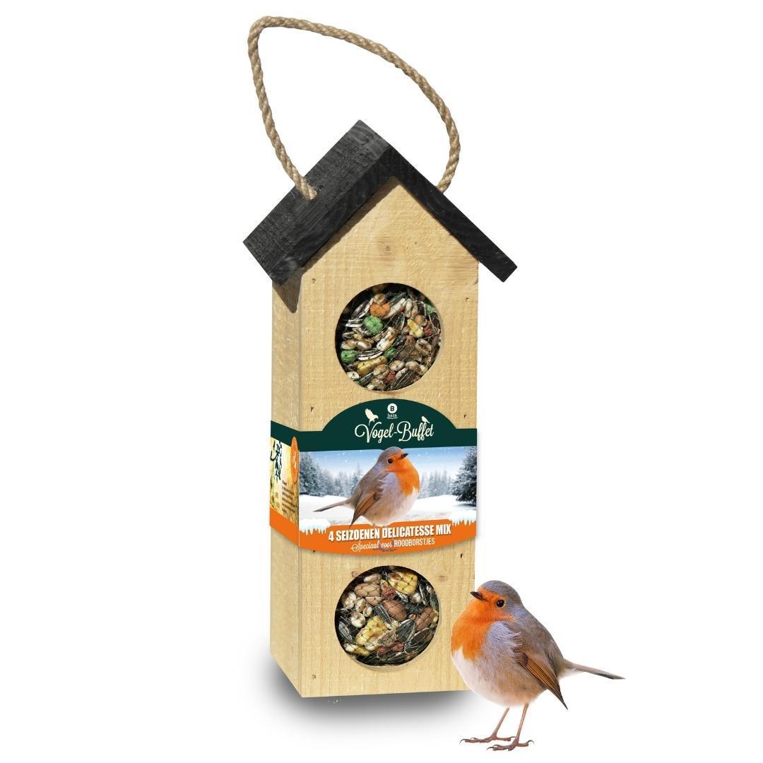 Bird-Buffet | Chalet feeder vogelhuisje | 500 gram Bird-Buffet | Chalet feeder vogelhuisje voor Roodborstjes