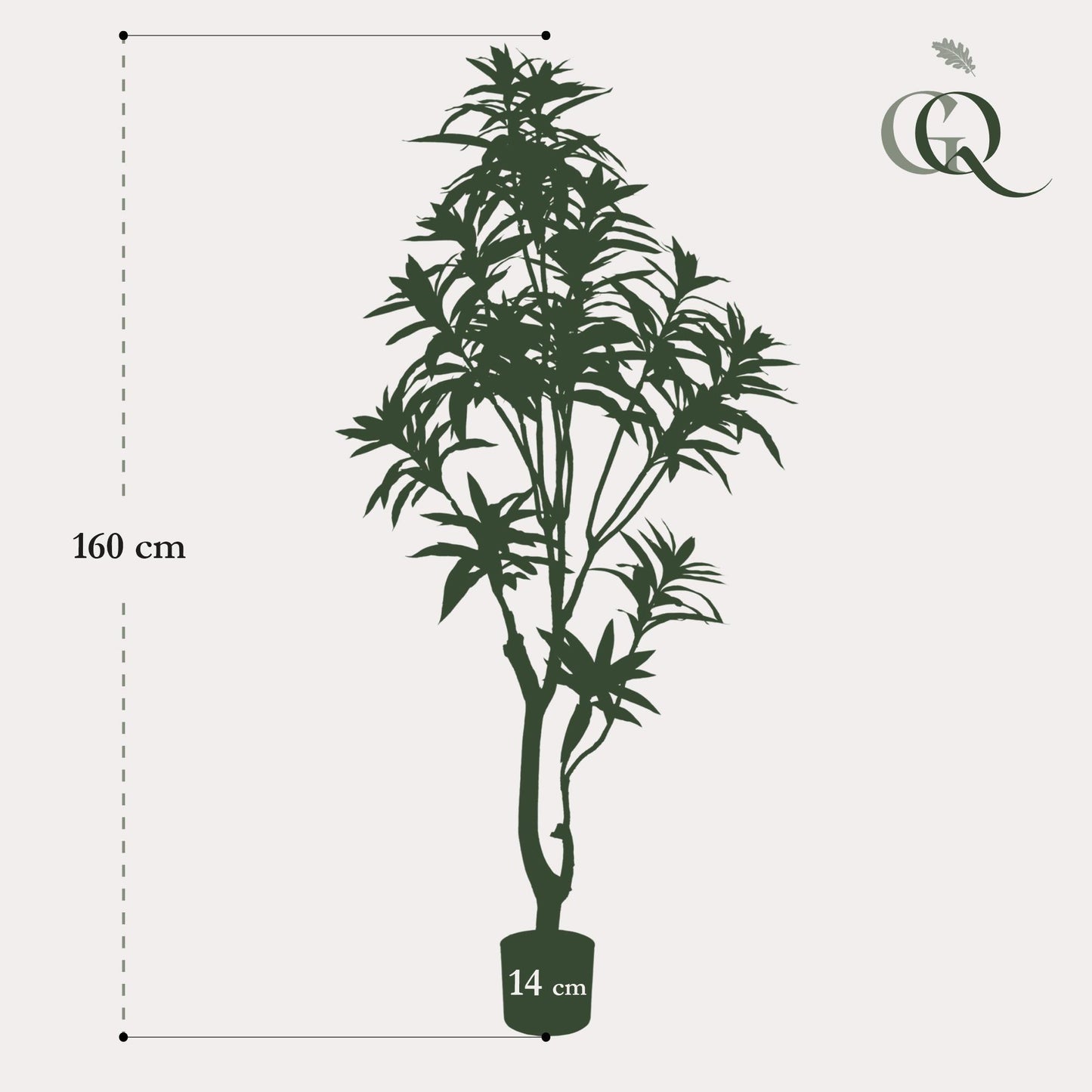 Kunstplant - Dracaena - Drakenboom Kunstplant - Dracaena - Drakenboom - 155 cm